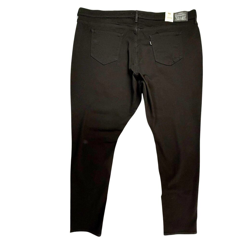 NEW Levis Strauss 711 Skinny Jeans Women 24W Black Stretch Denim Goth Modern